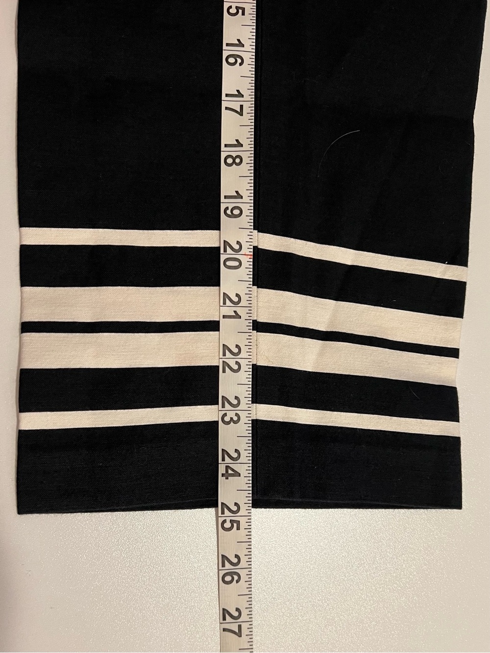 TALBOTS Black & White Striped Sailor Straight Leg Capris, Curvy Fit - Like New - Picture 8 of 9